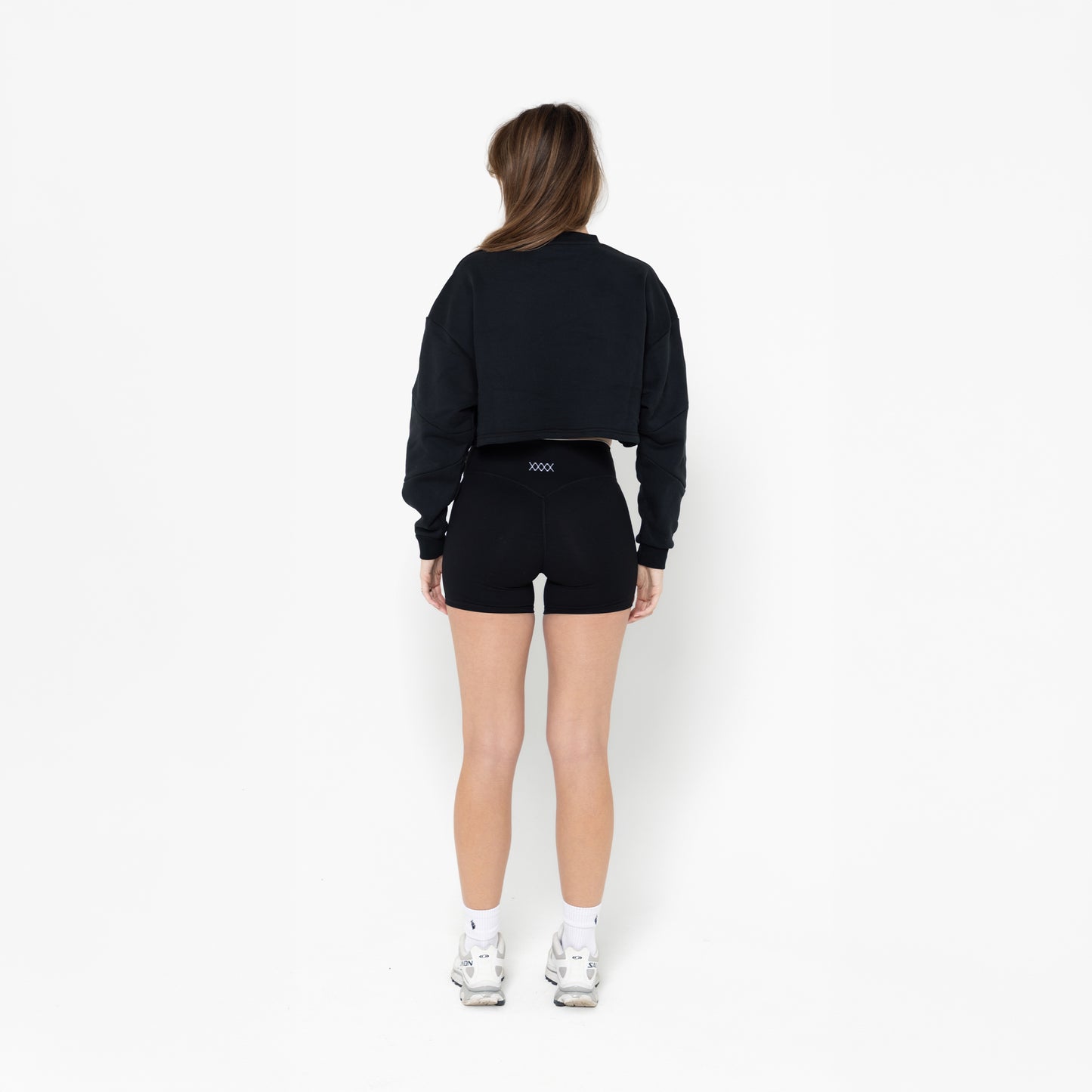 X Cropped Long-Sleeve Top